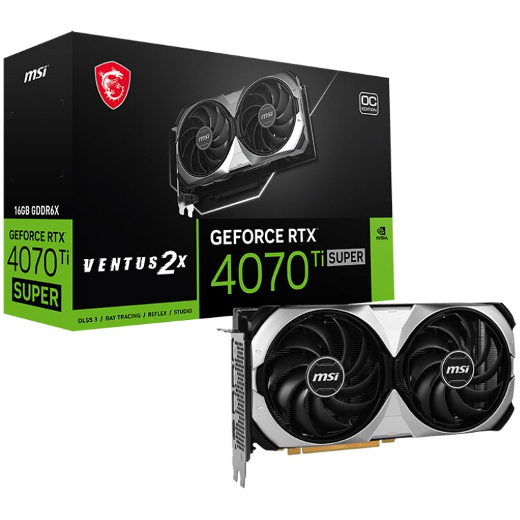 Placa video MSI GeForce RTX™ 4070 Ti SUPER VENTUS 2X OC