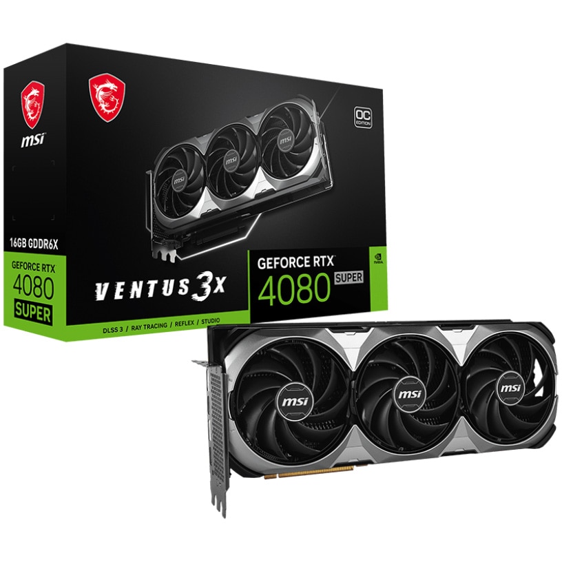 Placa video MSI GeForce RTX™ 4080 SUPER VENTUS 3X OC, 16GB GDDR6X, 256-bit