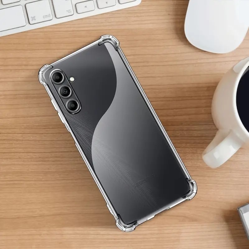 Husa protectie Mat-Tech compatibila cu Samsung Galaxy A14 4G / A14 5G, Protectie Camera, Colturi anti-soc, Decupaje Precise, Rezistenta la impact, Margini ridicate pentru protectia ecranului, Transparenta