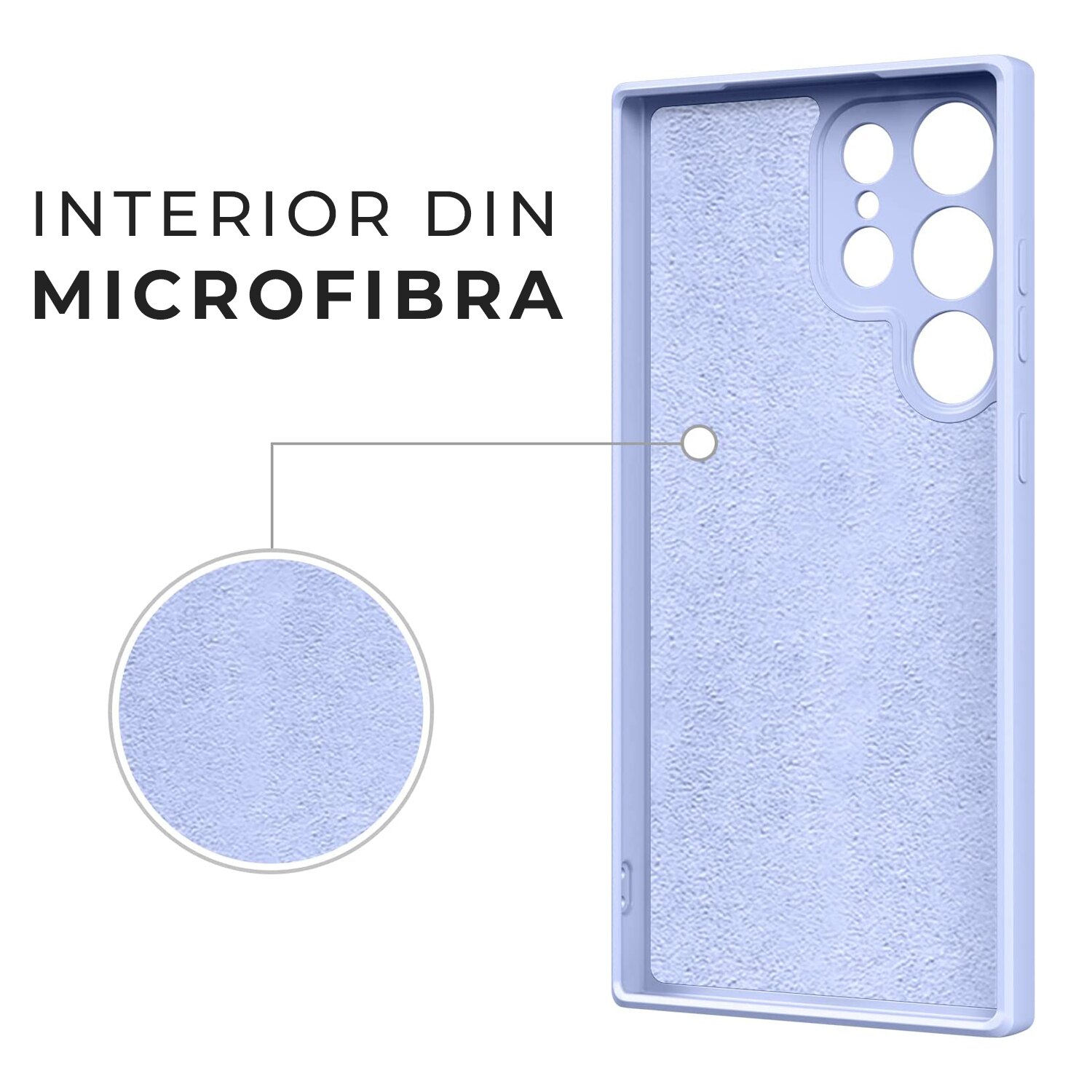 Husa DaDen cu inel rotativ 360 pentru Samsung S23 Ultra, Silicon Premium, Camera Protection, Antisoc, Mov