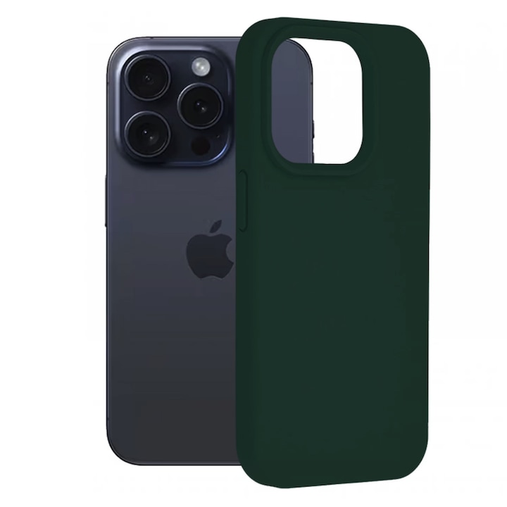 iPhone 12 / 12 Pro telefonnal kompatibilis védő telefontok, Lágy él szilikon, zöld