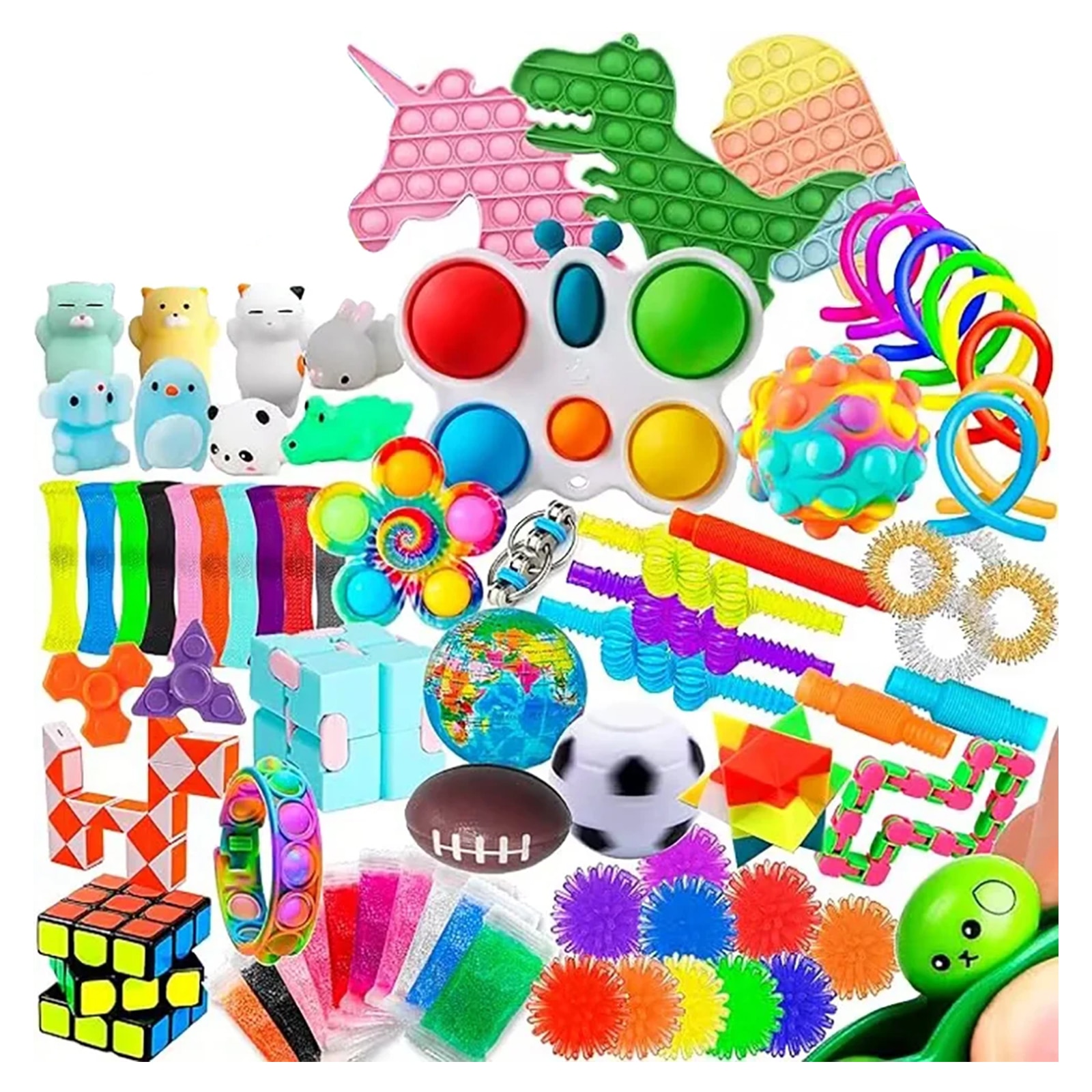 Set 75 Jucarii Senzoriale, Zggzerg, Usor de curatat, Elasticitate
