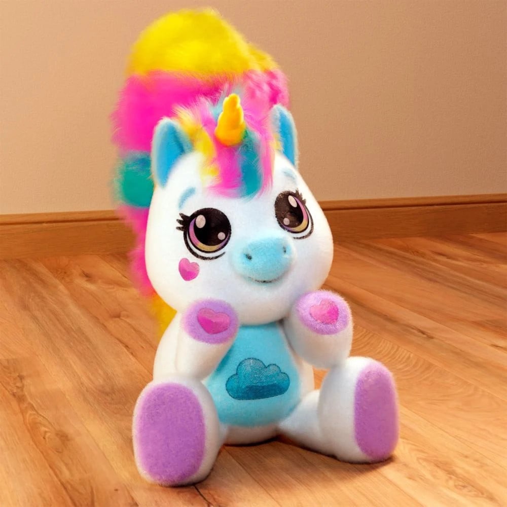 Jucarie de plus interactiva, Furry Tails, Unicornul Lily, 29 cm