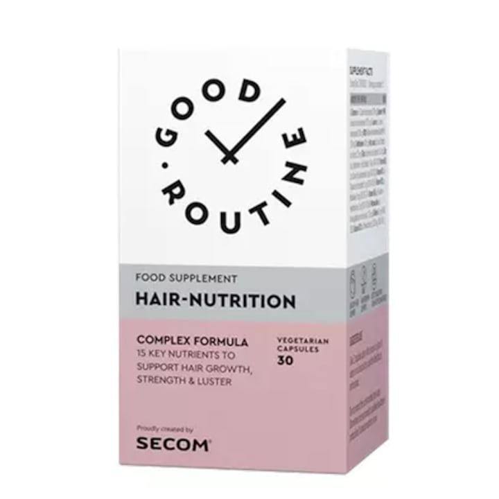 Hair Nutrition anti-caderea si sustinerea cresterii parului 30 capsule, Good Routine by Secom