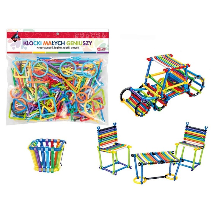 Образователни кубчета, Askato, Пластмасови, Многоцветни, 436