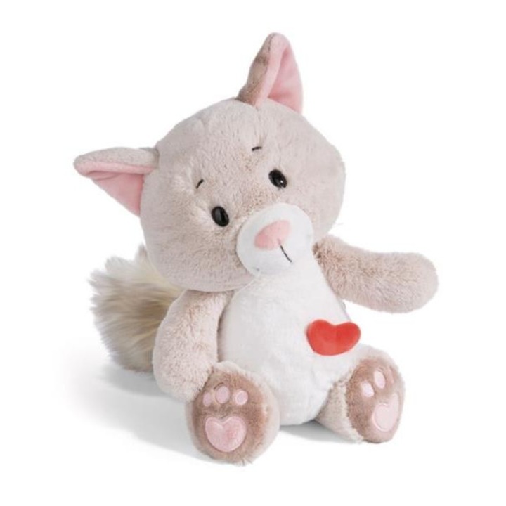 Macska kabala, plüss, 25 cm, Bézs