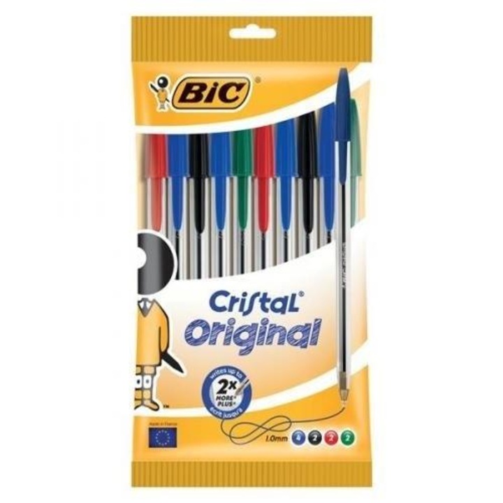 Комплект от 10 химикалки, Bic, Multicolor