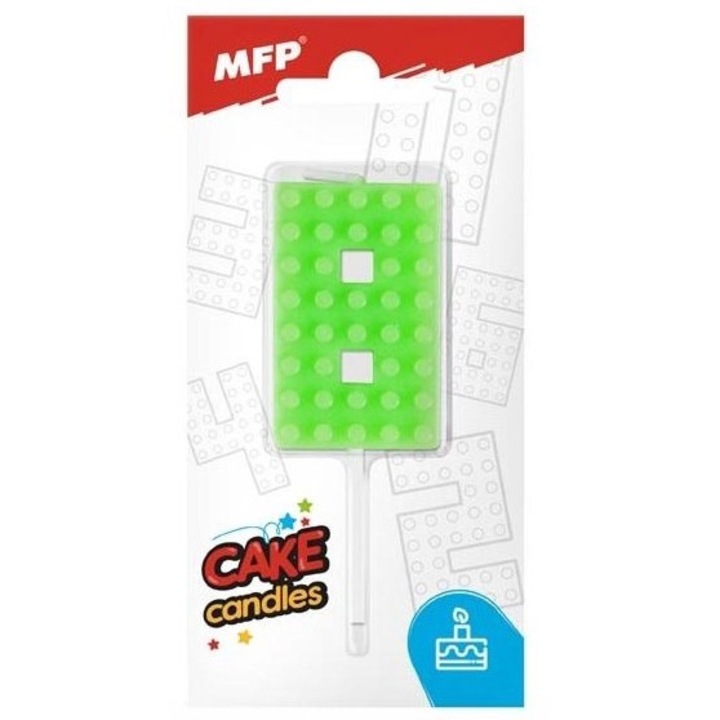 Свещ, MFP, восък, номер 8, зелен