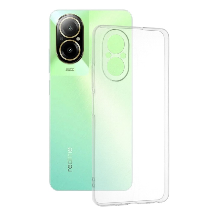 Кейс за Realme C67 4G, Techsuit Clear Silicone, Transparent