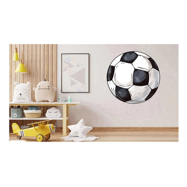 Sticker decorativ, Minge Fotbal, Alb, 8978ST-7 - eMAG.ro