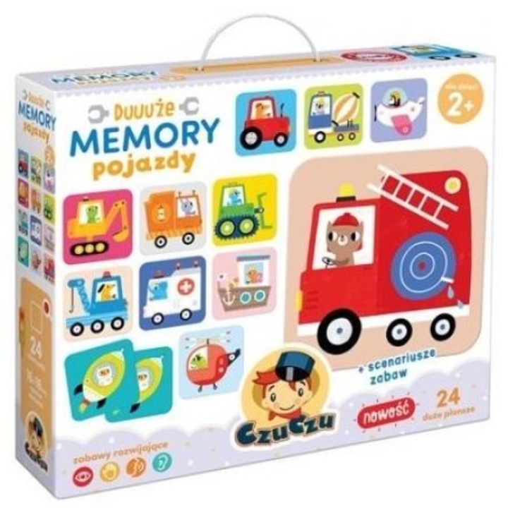 Memóriajáték gyerekeknek, CZUCZU, 24 db, +2 év, Többszínű