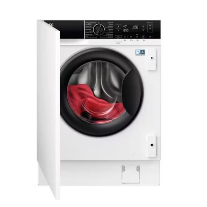 Пералня със сушилня за вграждане AEG L7WBE68SI ProSteam, 8 кг, 13 програми, Програма с пара, Кондензационно сушене, Енергиен клас Е, Бял