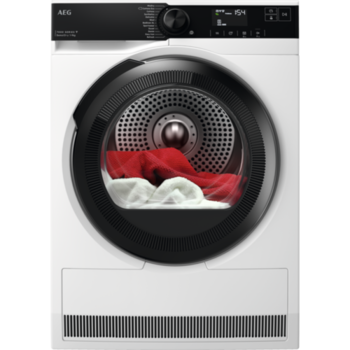 Uscator cu pompa de caldura AEG TR739G4CE AbsoluteCare, 9 kg, Wifi, Motor Inverter, clasa energetica A++, Alb