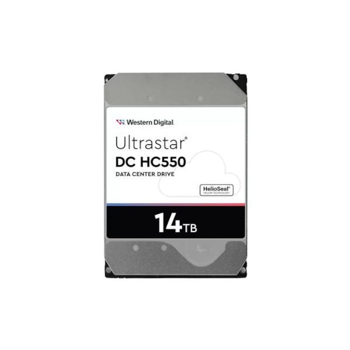 Сървърен хард диск Western Digital HC550 0F38581, 14TB, SATA-III, 512MB, 7200 RPM, 3.5", WUH721814ALE6L4