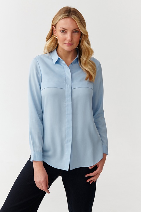 Tatuum, Camasa de lyocell cu maneci lungi, Albastru lavanda