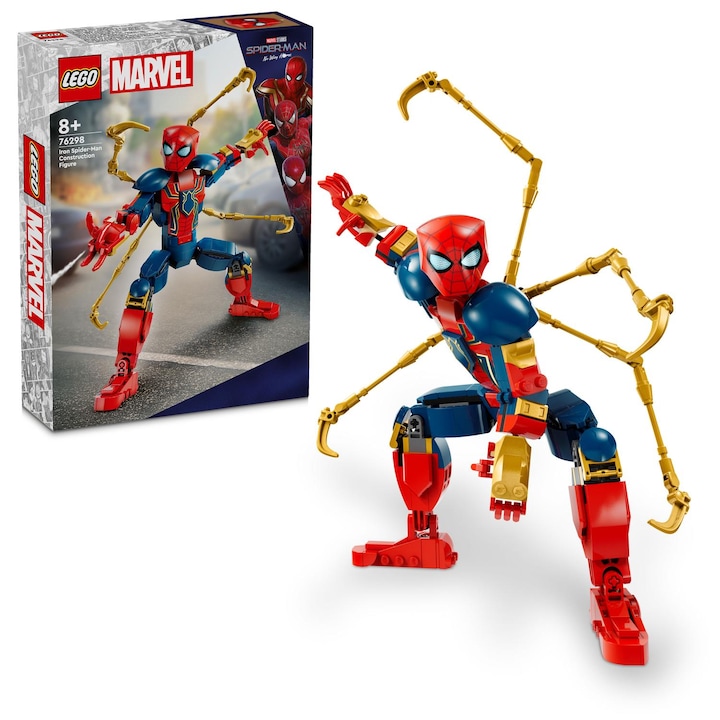 LEGO® Super Heroes - Фигурка за изграждане на Железния Спайдърмен 76298, 303 части