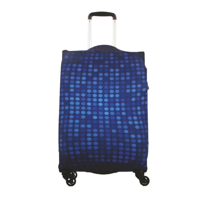 Husa protectie troler, elastica, marimea L, model Mavi Puantiye