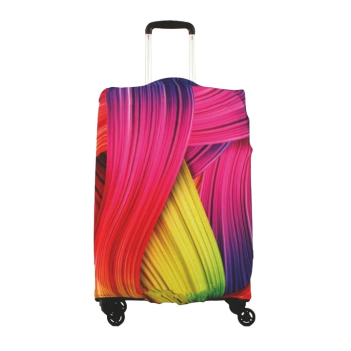 Husa protectie troler, elastica, marimea L, model Curcubeu