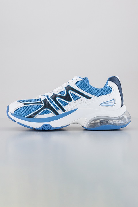 Michael Kors, Sneaker műbőr részletekkel, Fehér/Pasztellkék