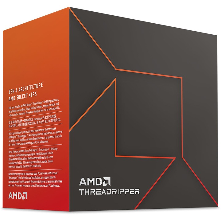 Процесор AMD Ryzen Threadripper 7960X (4.2GHz), 4.20 GHz, L2: 24MB, Socket sTR5