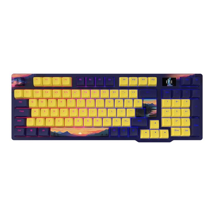 Клавиатура Геймърскa механична клавиатура Dark Project 98A Sunset RGB - G3MS Sapphire Switches, PBT FSH-DP-KD-98-SUNSET