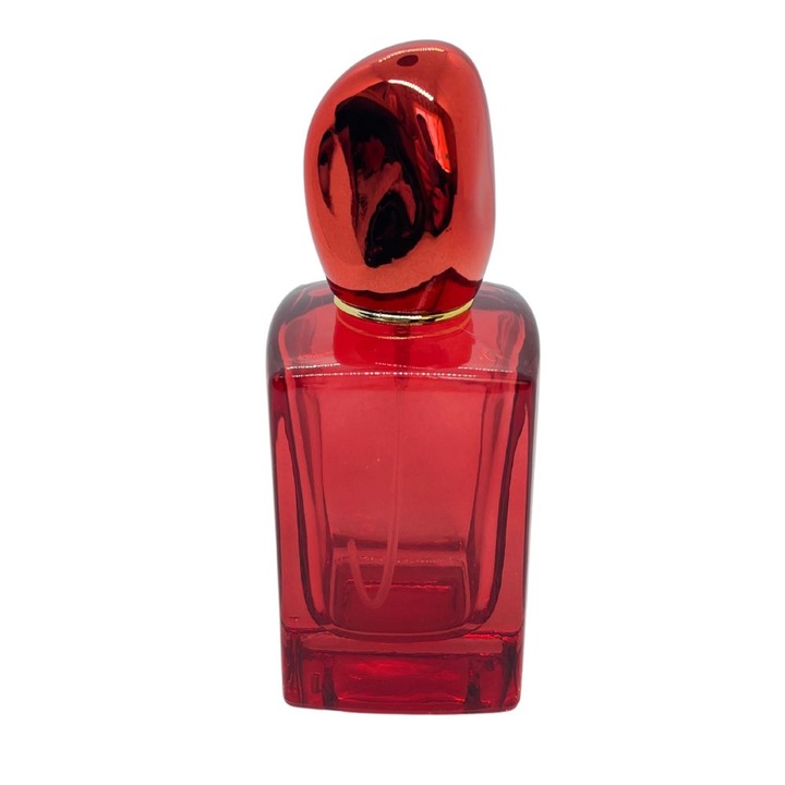 Recipient cosmetic cu pulverizator tip spray DROPY® Luxury, pentru uleiuri esentiale sau parfumuri, 50 ml, rosu