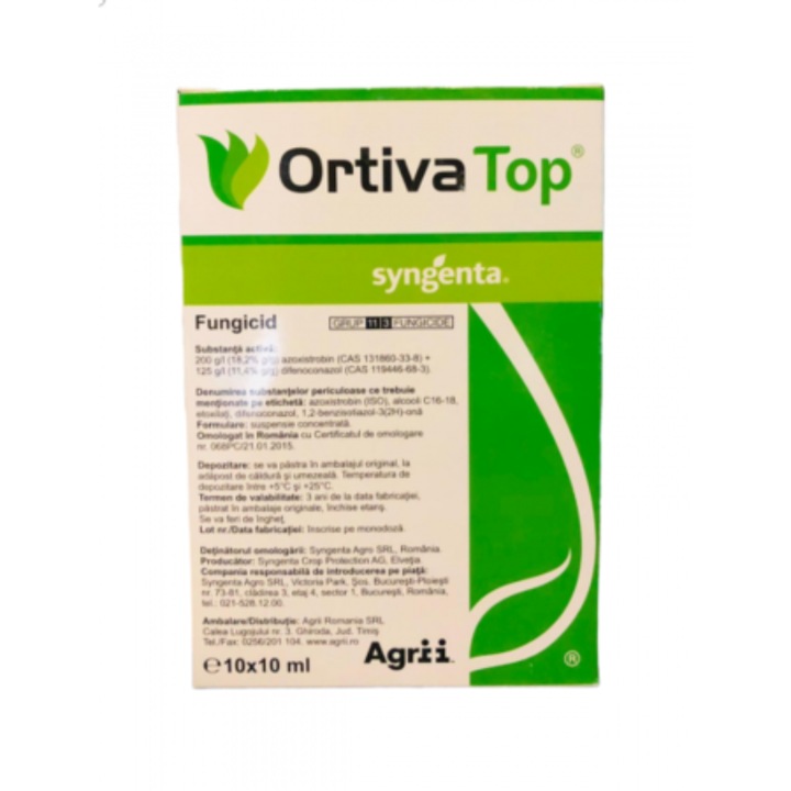Ingrasamant pe baza de Azoxistrobin, Ortiva Top, 10 ml