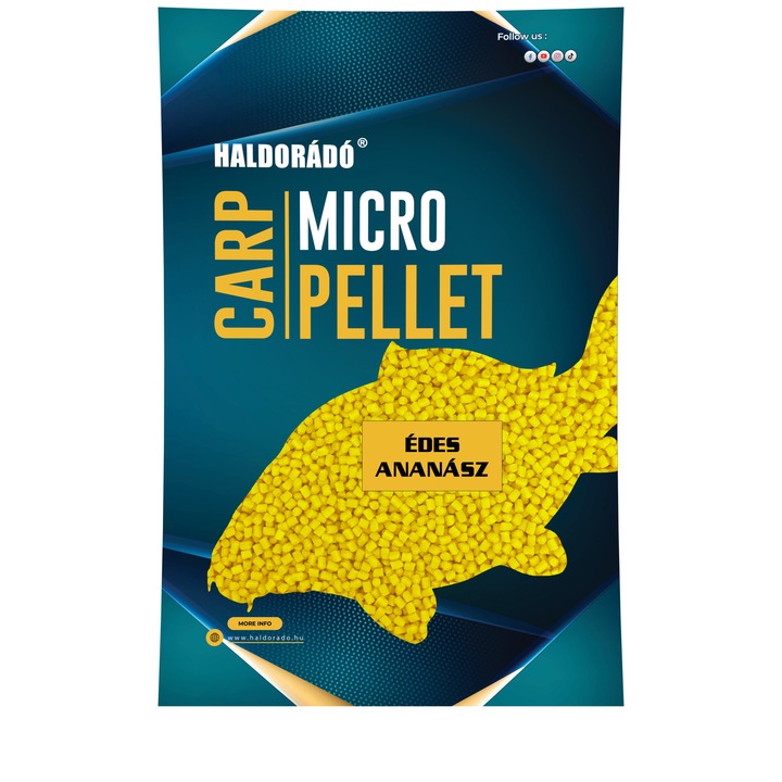 Pelete, Haldorado, Carp Micro Pellet 3mm, 600g, Ananas Dulce