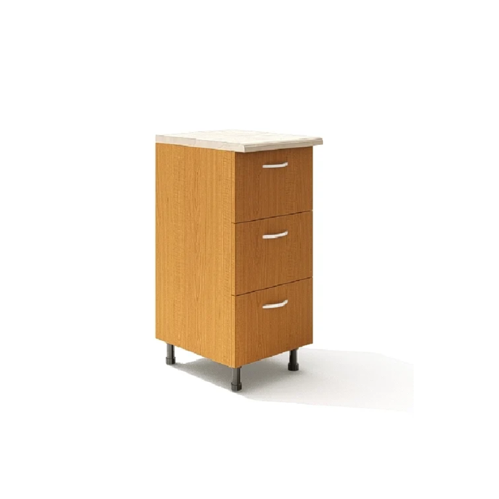 Corp inferior cu 3 sertare L40XH90X50A CM, Culoare Cires