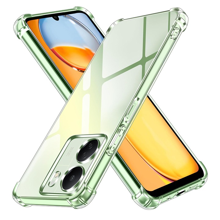 Силиконов Калъф Techsuit за Xiaomi Redmi 13C 4G, Противоударен, Прозрачен