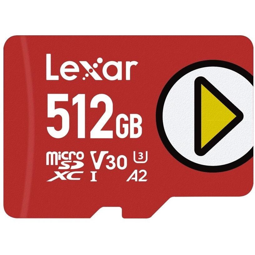 Card de memorie Lexar PLAY microSDXC, 512GB, UHS-I U3, V30, A2, Clasa 10