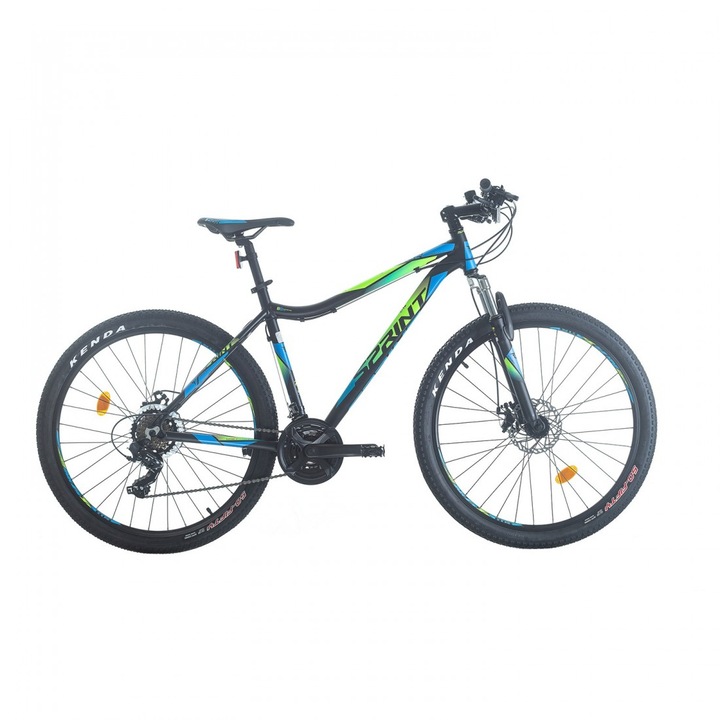 Bicicleta Sprint Hunter MDB 27.5 Negru Mat/Cyan/Verde Neon 400 mm 2022