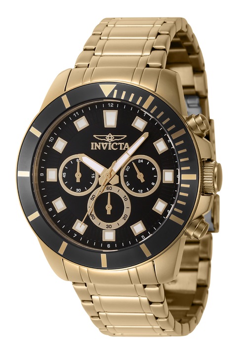 Invicta, Часовник Pro Diver от неръждаема стомана с хронофраф, Златист