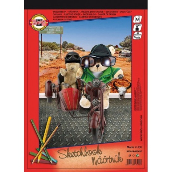 Set 2 x Bloc Desen Scolara A4 90gr/mp, 40 Coli