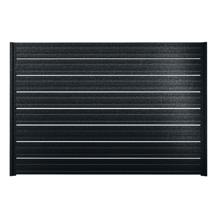 Panou de gard orizontal tip caseta x140, cu prindere invizibila, Caretta, Briliant Duo, grosime 0, 6 mm, RAL 7016 (Gri Antracit), 2110 x 2000 mm (HxL)