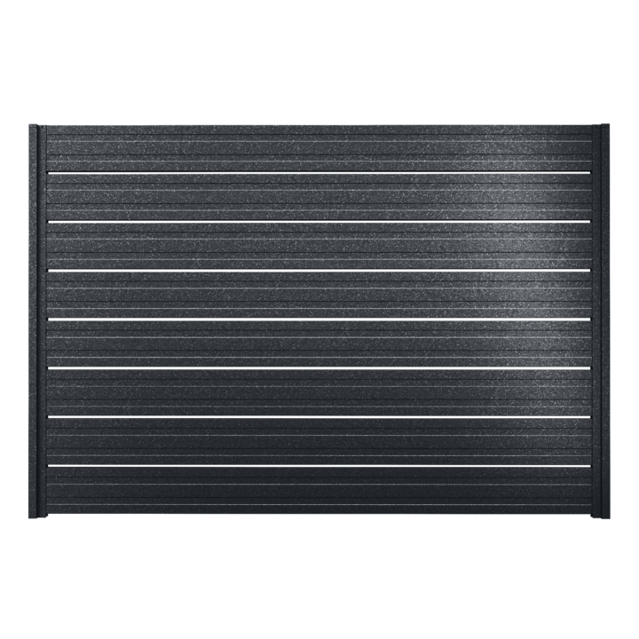 Panou de gard orizontal tip caseta x140, cu prindere invizibila, Caretta, Briliant Duo, grosime 0, 6 mm, RAL 7024 (Gri), 460 x 1000 mm (HxL)