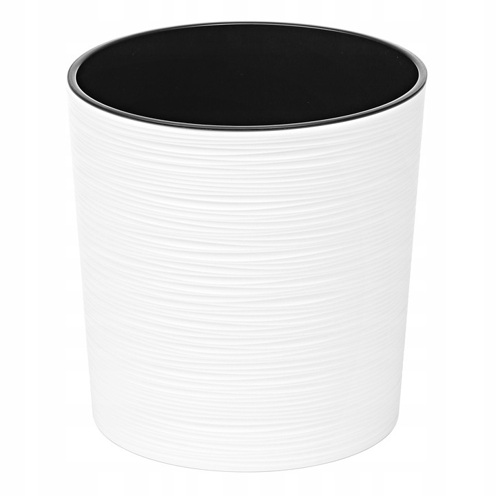 Ghiveci decorativ Lamela, Rome, Plastic, 29 x 23 cm, alb