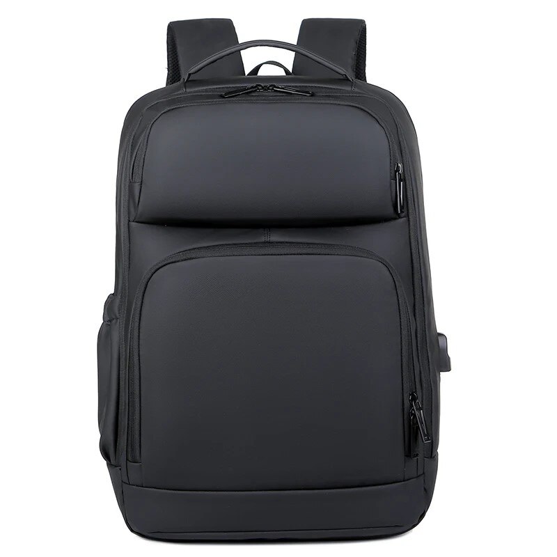 Rucsac laptop 17" pentru calatorii, expandabil, cu buzunar antifurt si port USB, Escalate, 31x19/24x47 cm, Negru