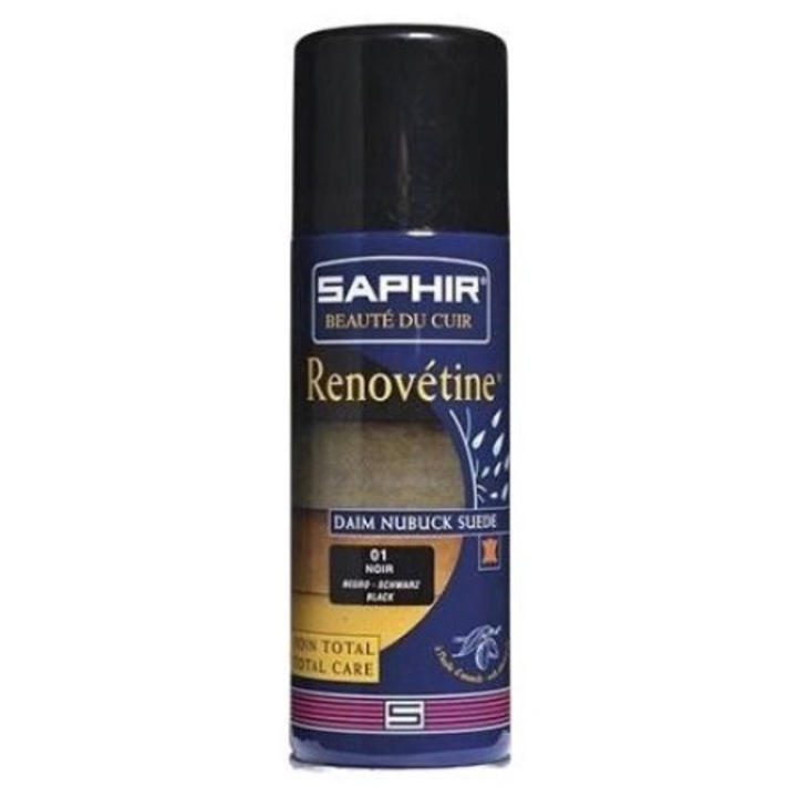 Разтвор за грижа за велур, Saphir, 200 ml, черен