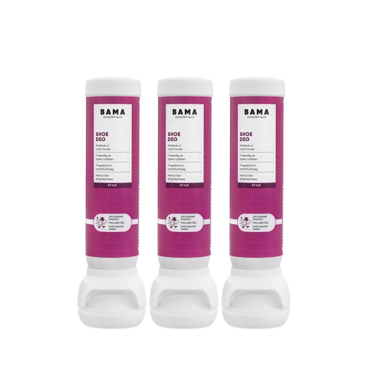Set 3 deodorante antibacteriene pentru incaltaminte, BAMA, 100 ml