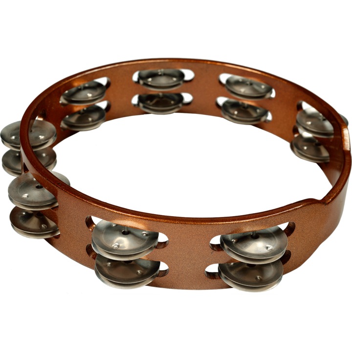 Tamburina, Tanga, TAMBURINE-10, 16 Zills duble, Bronz, 10", Maro