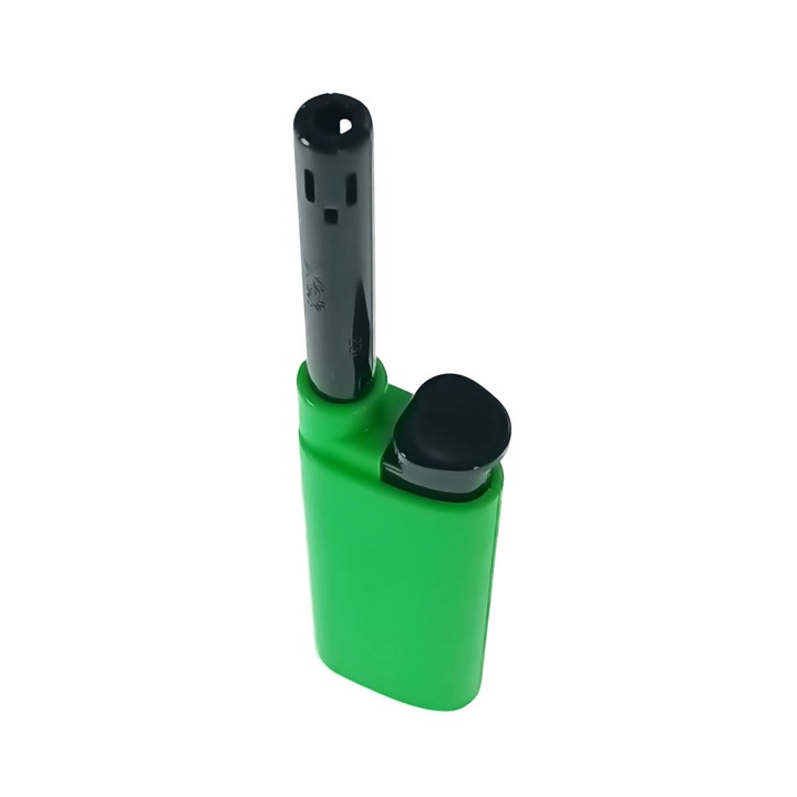 Bricheta cu gaz, BRC00026 Green, reincarcabila, pentru aprins focul, verde 130 mm