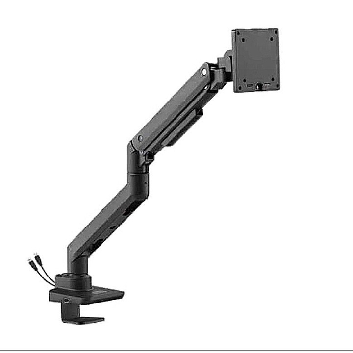 Стойка за настолен монитор, Устойчива, с USB-A/USB-C порт, Blackmount MNT69USB, 17"-49", макс. 20 кг, черна