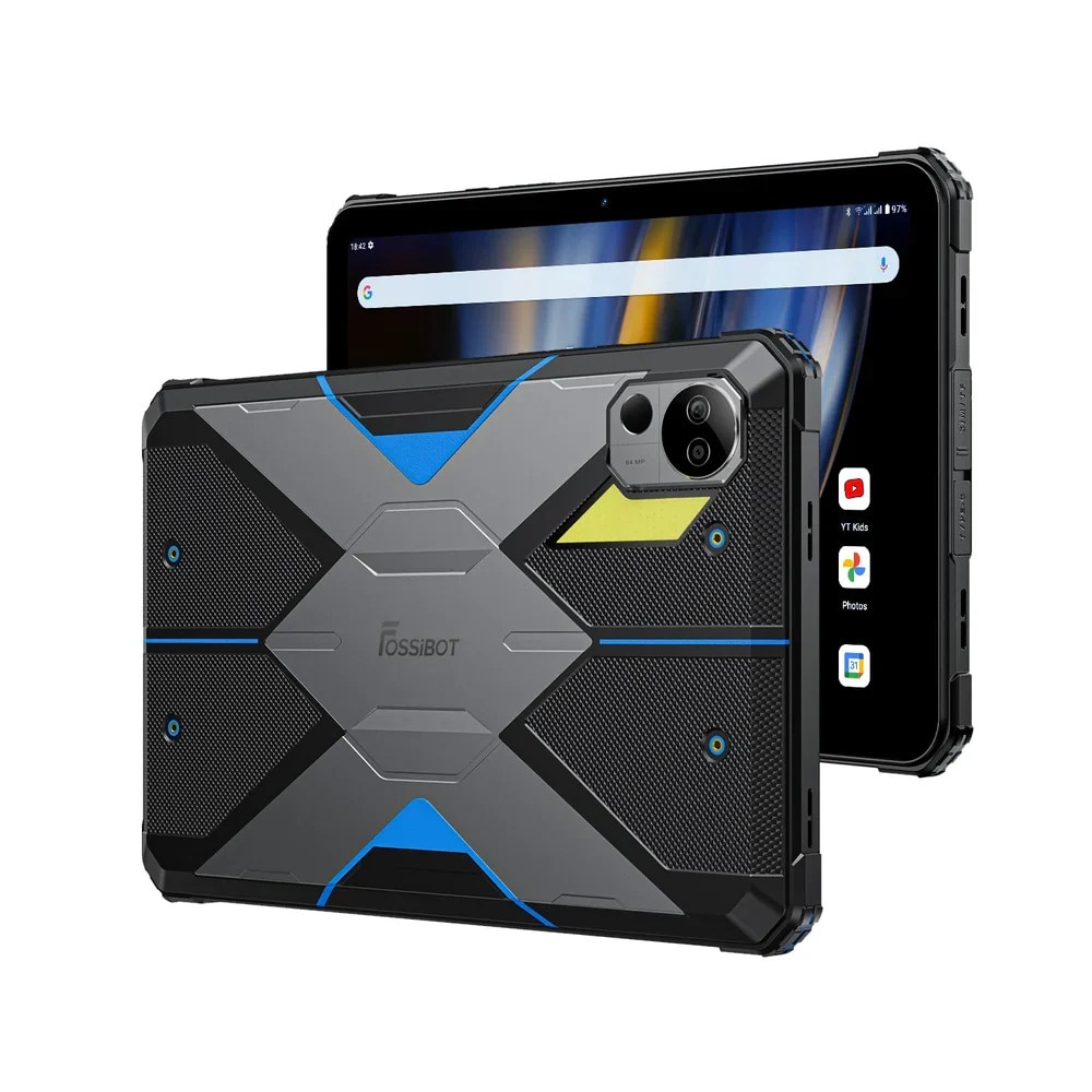 Tableta FOSSiBOT DT2, 10.4'' HD, Android 13.0, 4G+WiFi 6, 20(12+8) GB RAM+256GB ROM, octa-core, Baterie 22000mAh, 66W Fast Charge, 64MP + 32MP, Bluetooth BT5.0, OTG, GPS, Dual SIM, Negru/Albastru