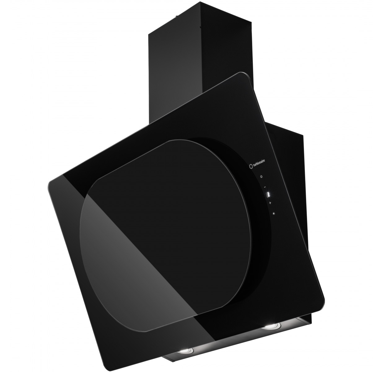 Hota incorporabila decorativa Turbionaire TIS85WB, Putere de absorbtie 653 mc/h, Motor brushless, Quick Timer, Display digital, Control tactil, Iluminare LED, Aspiratie circulara,