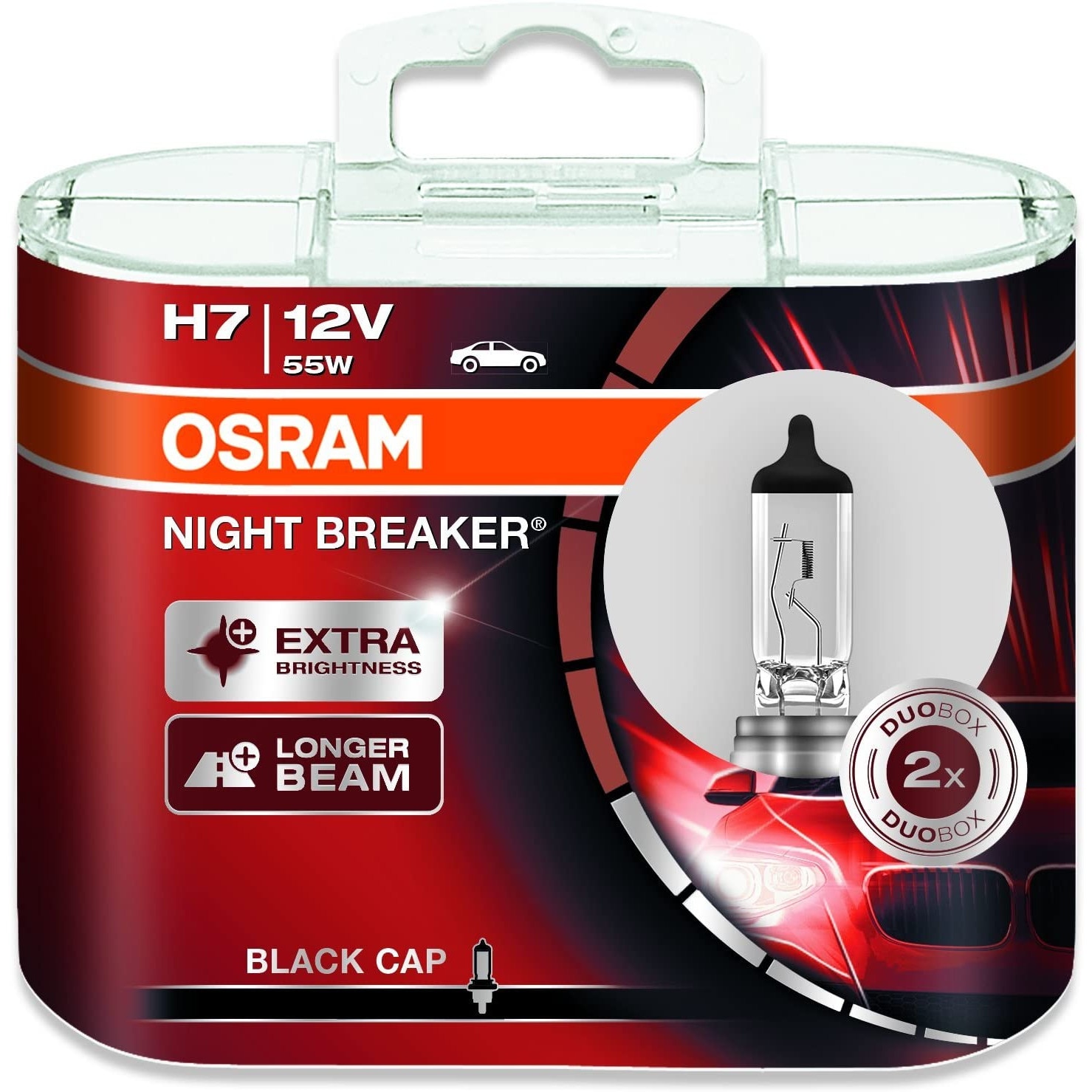 Комплект 2 крушки H7 55W Osram Night Breaker Silver +100% - eMAG.bg