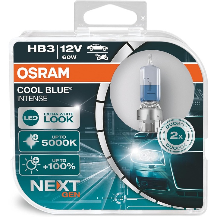 Set 2 buc Bec HB3 CoolBlue Intense Osram NextGen 12V 60W