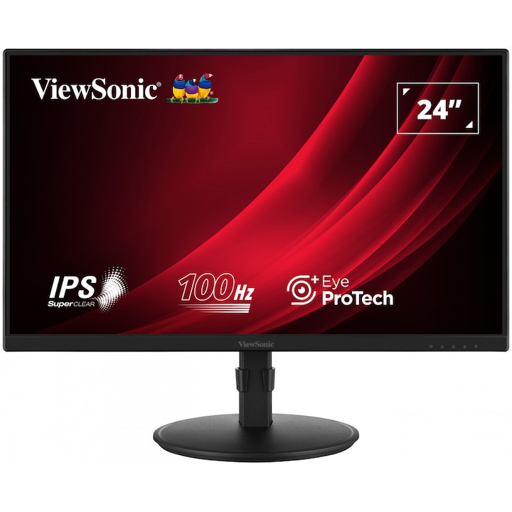 ViewSonic LED monitor 24" VG2408A-MHD, FHD, Display Port, HDMI, Pivot, Vesa, fekete