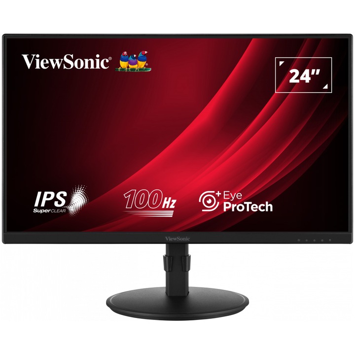 ViewSonic LED monitor 24" VG2408A-MHD, FHD, Display Port, HDMI, Pivot, Vesa, fekete