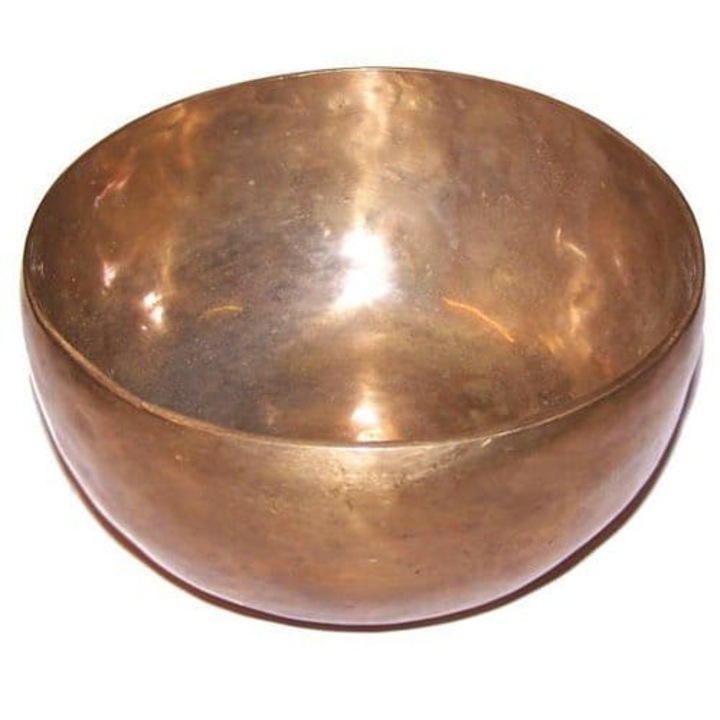 Tibeti tál, ősi bölcsesség, sárgaréz, 19 cm